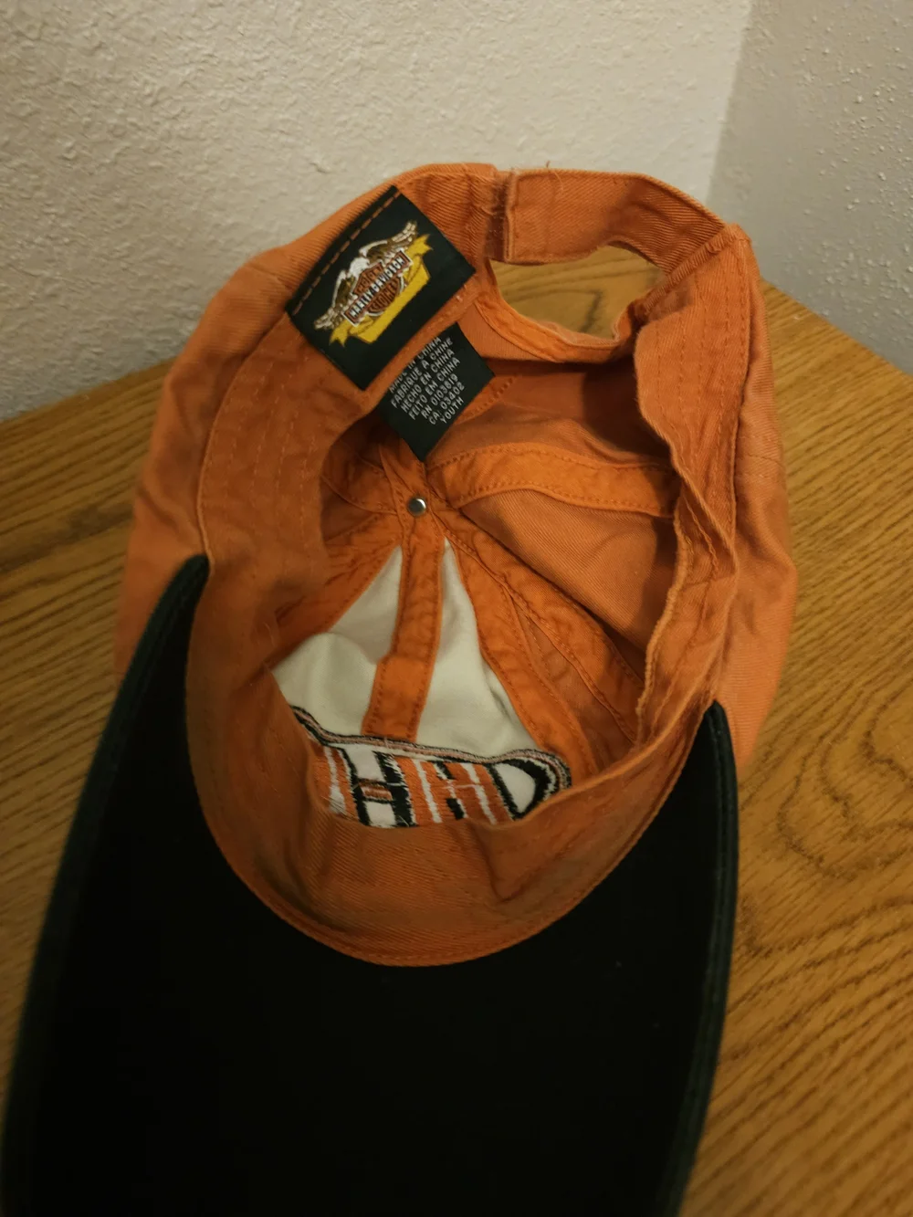 Harley Davidson Youth Cap Hat Baseball Adjustable Motorcycles Orange H-D
